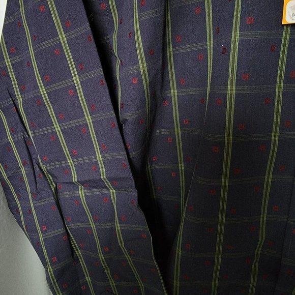 Thomas Dean Green and Blue Plaid Casual Button Down Shirt - Picture 8 of 13